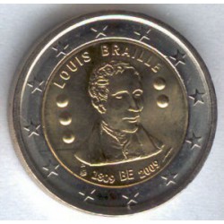 2 Euros Belgica 2009 Braille