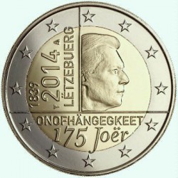 2 Euros Luxemburgo 2014...