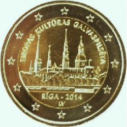 2 Euros Letonia 2014 Riga