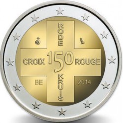 2 Euros Belgica 2014 Cruz Roja