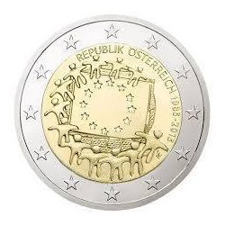 2 Euros Austria 2015 Bandera