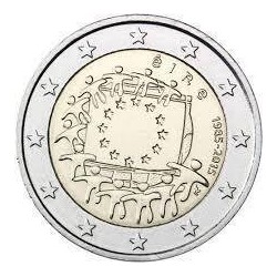 2 Euros Irlanda 2015 Bandera