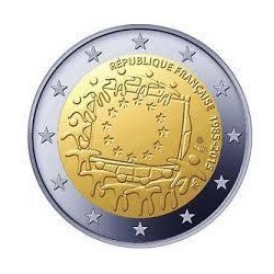 2 Euros Francia 2015 Bandera