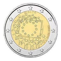 2 Euros Malta 2015 Bandera