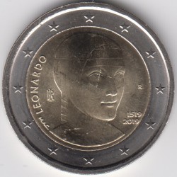 2 EUROS ITALIA 2019 "LEONARDO"