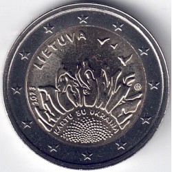 2 EUROS LITUANIA-2023-UCRANIA-