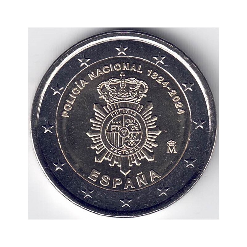 MONEDA 2 EUROS ESPAÑA 2024POLICIA